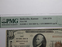 Load image into Gallery viewer, $10 1929 Belleville Kansas National Currency Bank Note Bill Charter #3779 VF30