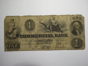 $1 1852 Georgetown D.C. Obsolete Currency Bank Note Commercial Bank Washington