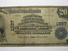 Load image into Gallery viewer, $20 1902 Wilmington Ohio OH National Currency Bank Note Bill Charter #1997 RARE