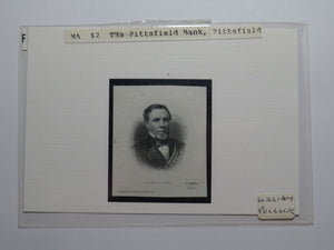 $2 1850's Pittsfield Massachusetts William Pollock Obsolete Currency Portrait