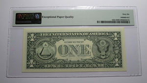 $1 1995 Radar Serial Number Federal Reserve Currency Bank Note Bill PMG UNC66EPQ