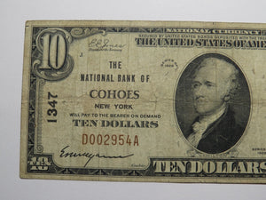 $10 1929 Cohoes New York NY National Currency Bank Note Bill Ch. #1347 FINE