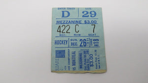 December 26, 1971 New York Rangers Vs. Minnesota North Stars Hockey Ticket Stub