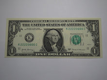 Load image into Gallery viewer, $1 2017 Fancy Serial Number Federal Reserve Bank Note Bill Dallas #22220666