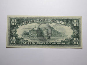 $10 1974 Full Face to Back Offset Error Federal Reserve Bank Note Bill VF++