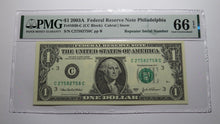Load image into Gallery viewer, $1 2003 Repeater Serial Number Federal Reserve Currency Bank Note Bill PMG UNC66