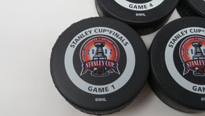 5 2002 Stanley Cup Finals All Five Games NHL Official Pucks! Not Used Hurricanes