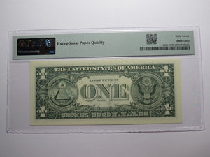 $1 2003 Radar Serial Number Federal Reserve Currency Bank Note Bill PMG UNC67EPQ