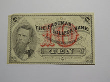 Load image into Gallery viewer, $.10 1870&#39;s Poughkeepsie New York Obsolete Currency Note Eastman College
