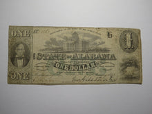 Load image into Gallery viewer, $1 1863 Montgomery Alabama AL Obsolete Currency Bank Note Bill State of Alabama