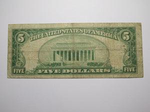 $5 1929 Kansas City Kansas KS National Currency Bank Note Bill Ch #9309 FINE