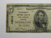Load image into Gallery viewer, $5 1929 St. Louis Missouri MO National Currency Bank Note Bill! Ch #12916 Saint