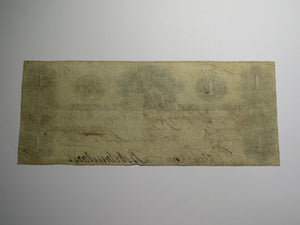 $1 1827 Hoboken New Jersey NJ Obsolete Currency Bank Note Bill! Hoboken Bank