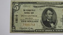 Load image into Gallery viewer, $5 1929 Pleasantville New Jersey NJ National Currency Bank Note Bill `#12510 VF