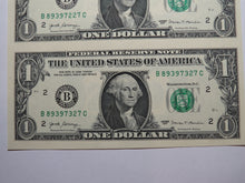Load image into Gallery viewer, $1 2017 Uncut New York BEP Uncirculated Currency Sheet 2 Federal Reserve Notes