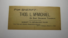 Load image into Gallery viewer, 1864 Confederate Currency Facsimile Political Advertising Note Thos McMichael