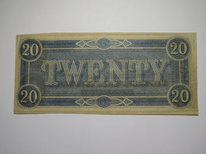 $20 1864 Richmond Virginia Confederate Currency Bank Note Bill RARE T67 VF++