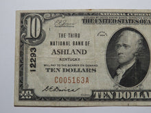 Load image into Gallery viewer, $10 1929 Ashland Kentucky KY National Currency Bank Note Bill Ch. #12293 VF