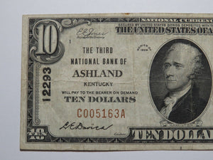 $10 1929 Ashland Kentucky KY National Currency Bank Note Bill Ch. #12293 VF
