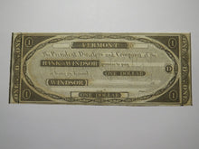 Load image into Gallery viewer, $1 18__ Windsor Vermont VT Obsolete Currency Bank Note Bill Remainder UNC++++