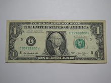Load image into Gallery viewer, $1 2013 Fancy Serial Number Federal Reserve Bank Note Bill Richmond #95722222