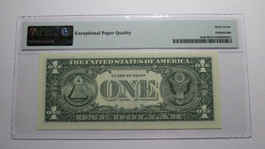 $1 2003 Repeater Serial Number Federal Reserve Currency Bank Note Bill PMG UNC67