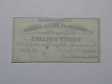 Load image into Gallery viewer, $20 1861 Confederate Bond Coupon Certificate Currency Bank Note Bill UNC