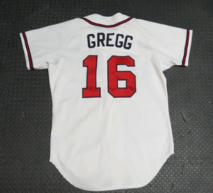 1988 Tommy Gregg Atlanta Braves Game Used Worn MLB Baseball Jersey! Good Use!