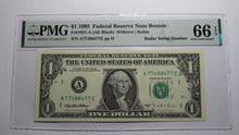 Load image into Gallery viewer, $1 1995 Radar Serial Number Federal Reserve Currency Bank Note Bill PMG UNC66EPQ