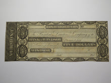 Load image into Gallery viewer, $5 18__ Windsor Vermont VT Obsolete Currency Bank Note Bill Remainder UNC+++ USA