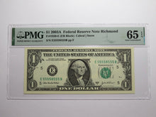 Load image into Gallery viewer, $1 2003 Near Solid Serial Number Federal Reserve Bank Note Bill UNC65 #55558555