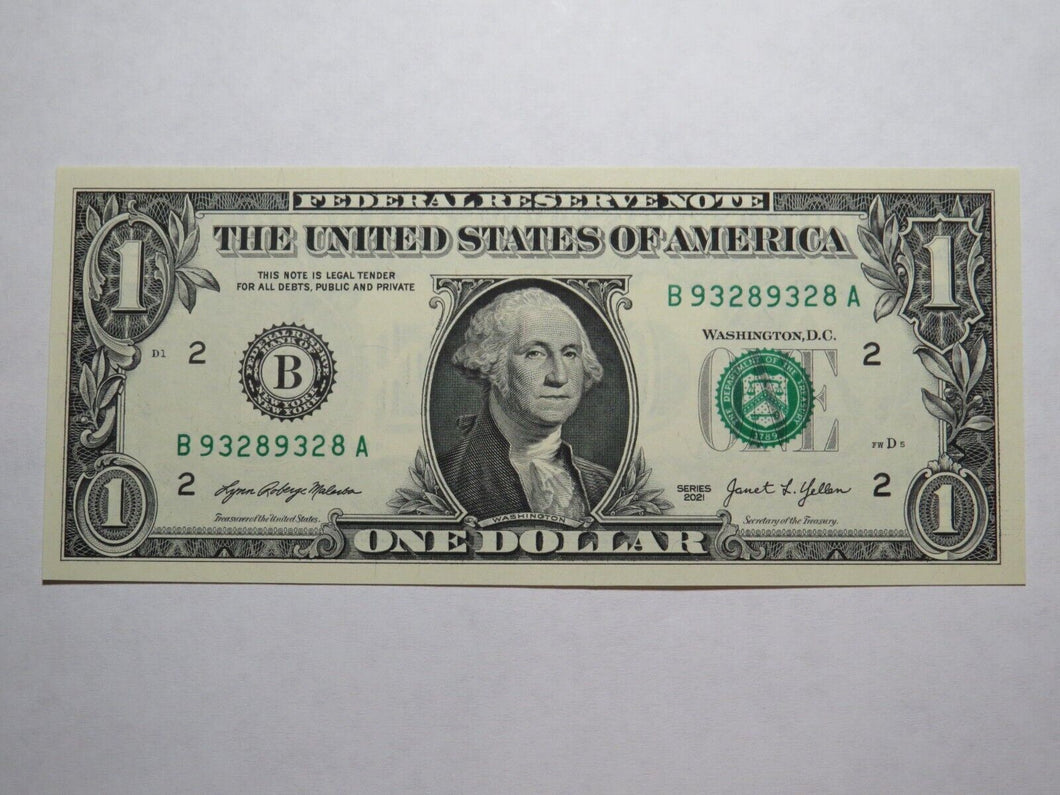 $1 2021 Repeater Serial Number Federal Reserve Currency Bank Note Bill #93289328