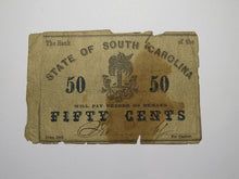 Load image into Gallery viewer, $.50 1862 Charleston South Carolina Obsolete Currency Bank Note State of SC