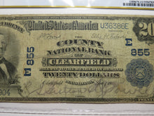 Load image into Gallery viewer, $20 1902 Clearfield Pennsylvania National Currency Bank Note Bill #855 F15 PCGS