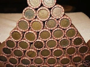 22 SEALED WHEAT INDIAN HEAD PENNY MIX SHOTGUN ROLL WITH INDIAN CENT END COIN