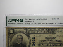 Load image into Gallery viewer, $10 1902 Las Vegas New Mexico National Currency Bank Note Bill Ch. #2436 F15 PMG