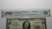 Load image into Gallery viewer, $10 1929 Long Prairie Minnesota MN National Currency Bank Note Bill #7080 VF25