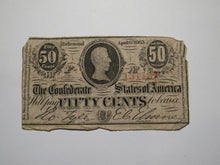 Load image into Gallery viewer, $.50 1863 Richmond Virginia VA Confederate Currency Bank Note Bill RARE T63