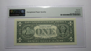 $1 2003 Radar Serial Number Federal Reserve Currency Bank Note Bill PMG UNC66EPQ