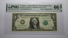 Load image into Gallery viewer, $1 1988 Radar Serial Number Federal Reserve Currency Bank Note Bill PMG UNC66EPQ