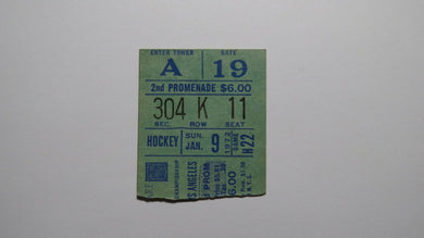 January 9, 1972 New York Rangers Vs. Kings Hockey Ticket Stub! Ratelle 5 Points!