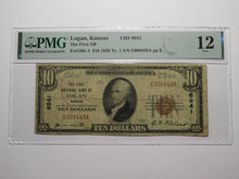 Load image into Gallery viewer, $10 1929 Logan Kansas KS National Currency Bank Note Bill Charter #6841 F12 PMG