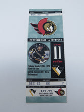 Load image into Gallery viewer, November 16, 1994 Ottawa Senators Pittsburgh Penguins NHL Ghost Hockey Ticket