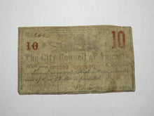 Load image into Gallery viewer, $.10 1861 Augusta Georgia GA Obsolete Currency Bank Note Bill! City Council!