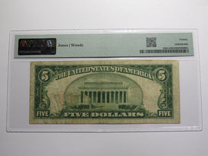 $5 1929 Afton New York NY National Currency Bank Note Bill Ch. #11513 VF20 PMG