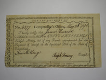 Load image into Gallery viewer, 1790 5 Shillings Connecticut Comptroller's Office Colonial Currency Note Pomeroy
