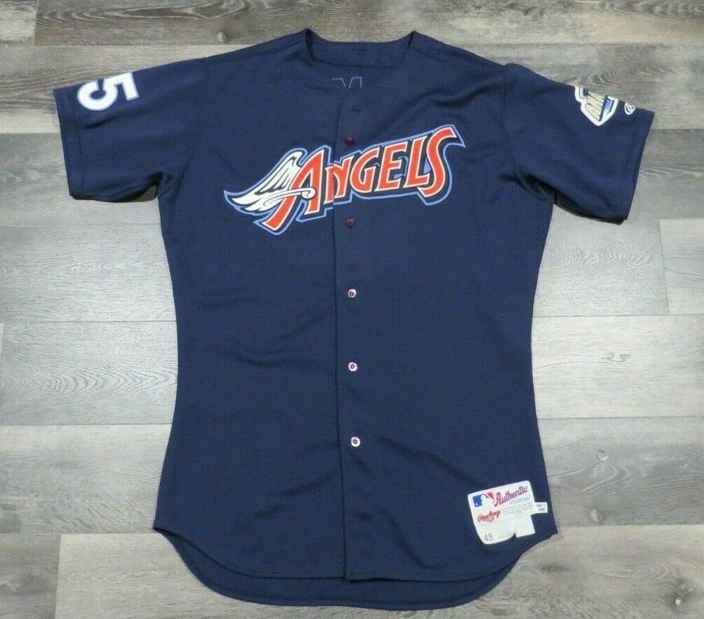 2000 Tim Salmon Anaheim Angels Game Used Worn MLB Baseball Jersey! Los Angeles