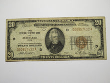 Load image into Gallery viewer, $20 1929 Cleveland Ohio OH National Currency Note Federal Reserve Bank FINE
