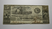 Load image into Gallery viewer, $5 1838 Barry Michigan MI Obsolete Currency Bank Note Bill! Sandstone Bank