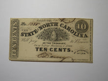 Load image into Gallery viewer, $.10 1862 Raleigh North Carolina Obsolete Currency Bank Note Bill NC State UNC+